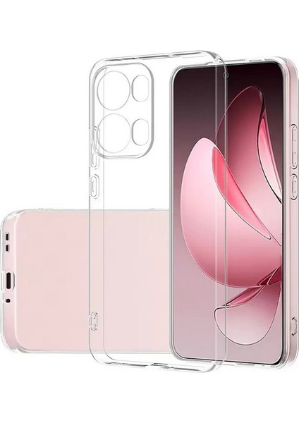 Oppo Reno 13 Pro Uyumlu Kılıf Süper Silikon Kamera Korumalı Şeffaf Renksiz