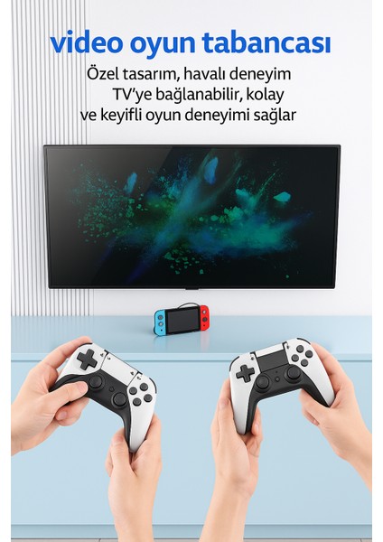 Taşınabilir Retro Atari, Oyun Konsolu, IPS 7 Inç Geniş Ekran, 2 Kol, 2 Tabanca 20.000'DEN Fazla Oyun indirimleri