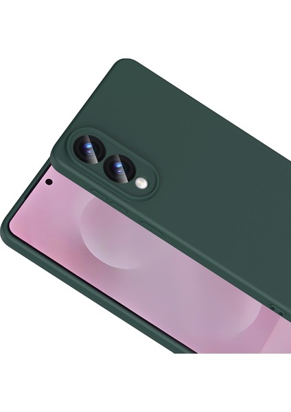 Samsung Galaxy S25 Edge Uyumlu Kılıf Mara Lansman Soft Silikon Içi Kadife Koyu Yeşil fiyatları