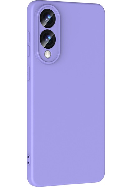 Samsung Galaxy S25 Edge Uyumlu Kılıf Mara Lansman Soft Silikon Içi Kadife Lila