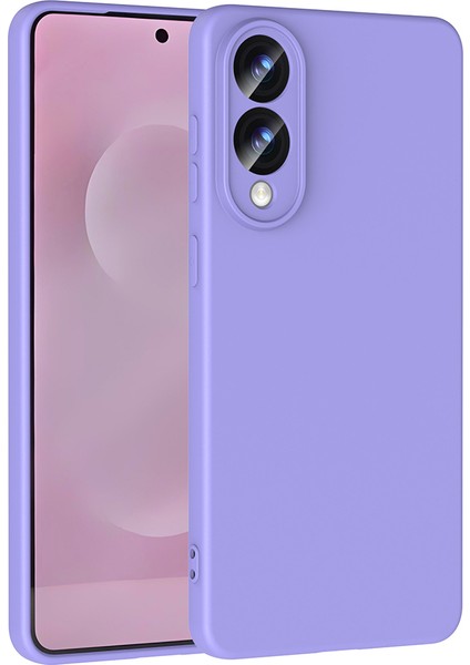 Samsung Galaxy S25 Edge Uyumlu Kılıf Mara Lansman Soft Silikon Içi Kadife Lila modelleri