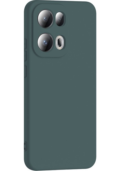 Oppo Reno 13 Pro Uyumlu Kılıf Mara Lansman Soft Silikon Içi Kadife Koyu Yeşil