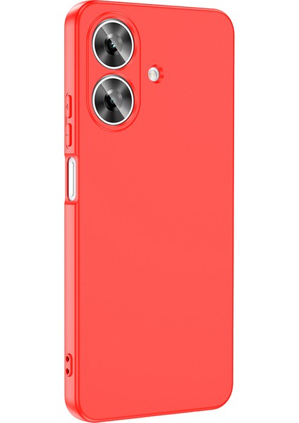 Realme Note 60 Uyumlu Kılıf Mara Lansman Soft Silikon Içi Kadife Kırmızı