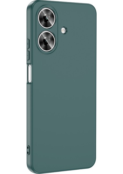 Realme Note 60 Uyumlu Kılıf Mara Lansman Soft Silikon Içi Kadife Koyu Yeşil