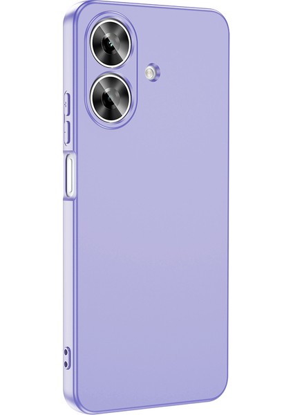 Realme Note 60 Uyumlu Kılıf Mara Lansman Soft Silikon Içi Kadife Lila