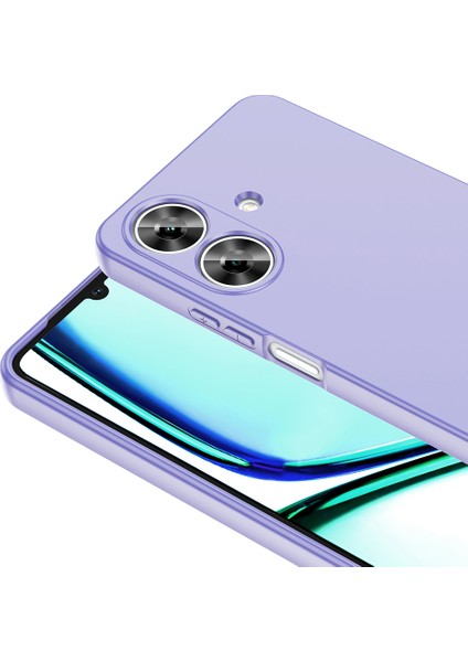 Realme Note 60 Uyumlu Kılıf Mara Lansman Soft Silikon Içi Kadife Lila fiyatları