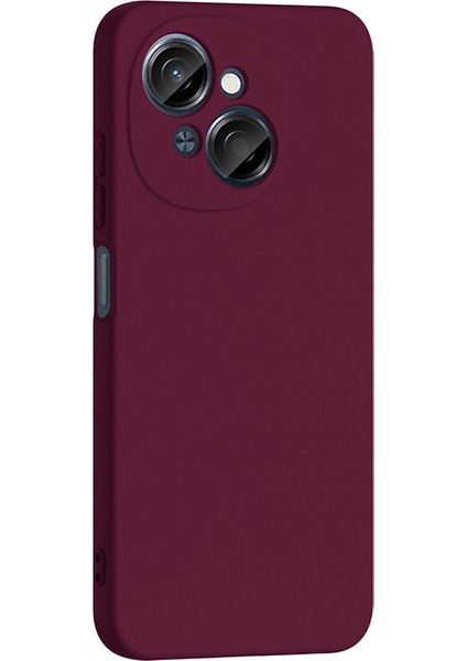 Tecno Spark Go 2025 Uyumlu Kılıf Mara Lansman Soft Silikon Içi Kadife Mürdüm