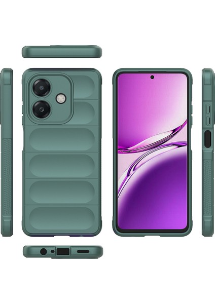 Oppo A3 Uyumlu Kılıf Etnik Optimum Mat Kamera Korumalı Silikon Yeşil fiyatları