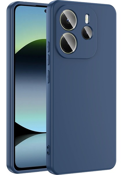 Xiaomi Redmi Note 14 Uyumlu Kılıf Mara Lansman Soft Silikon Içi Kadife Lacivert modelleri