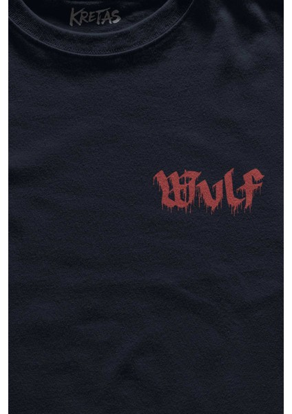 Lacivert Tişört Wulf Metal Rock Band Skull Kuru Kafa Urban Gothic Baskılı Unisex T-Shirt fiyatları