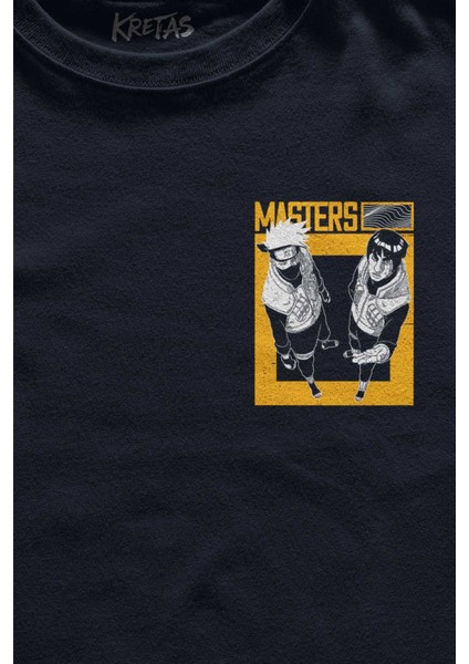 Lacivert Tişört Naruto Kakashi Masters Anime Dizi Ustalar Japonca Baskılı Unisex T-Shirt fiyatları