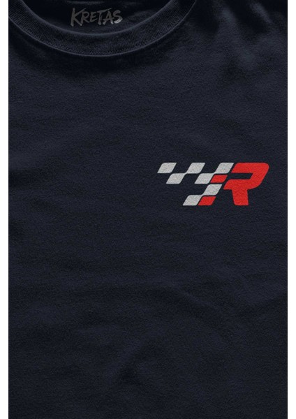 Lacivert Tişört Racing Araba Yarışı Motor Minimal Ön Baskılı Tişört Unisex T-Shirt fiyatları