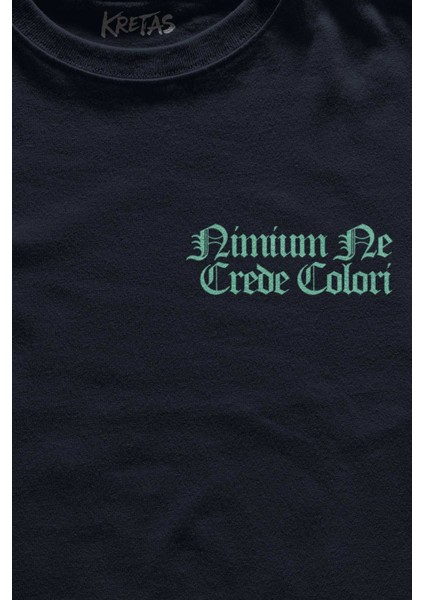 Lacivert Tişört Skull Renkler Latince Urban Street Culture Wear Sokak Baskılı Unisex T-Shirt fiyatları