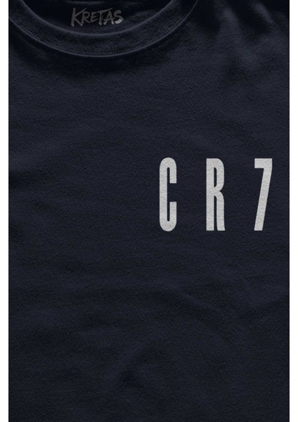 Lacivert Tişört Cristiano Ronaldo Cr7 Minimal Ön Baskılı Tişört Unisex T-Shirt fiyatları