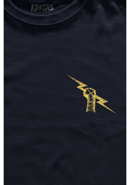 Unisex Lacivert T-Shirt Best In The World cm Punk Karma Dövüş Gym Spor Minimal Ön Baskılı Tişört fiyatları