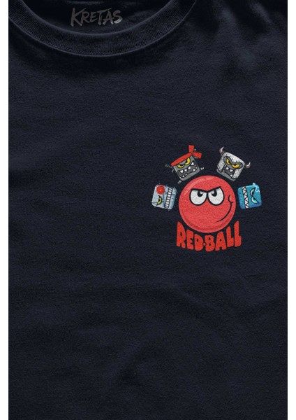 Lacivert Tişört Red Ball 4 Redball Kırmızı Top Crazy Minimal Ön Baskılı Unisex T-Shirt fiyatları