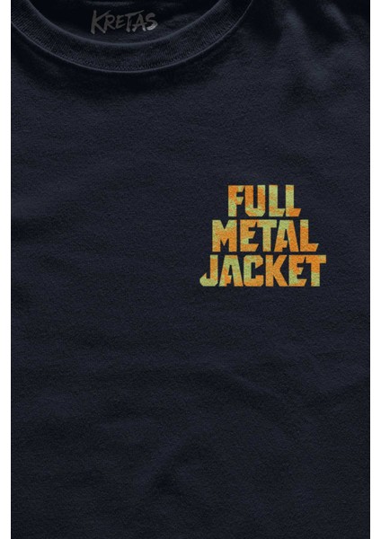 Unisex Lacivert T-Shirt Stanley Kubrick Full Metal Jacket 1995 Orange Minimal Ön Baskılı Tişört fiyatları