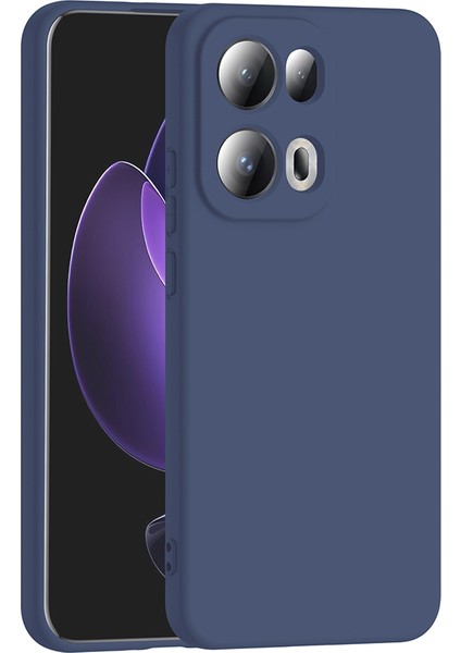 Oppo Reno 13 Pro Uyumlu Kılıf Mara Lansman Soft Silikon Içi Kadife Lacivert modelleri