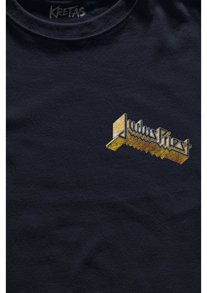 Unisex Lacivert T-Shirt Judas Priest Heavy Metal Rock Painkiller Müzik Minimal Ön Baskılı Tişört fiyatları