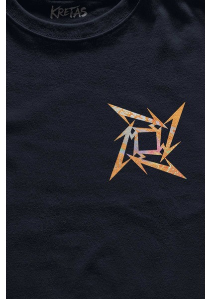 Lacivert Tişört Metallica Music Logo Rock Metal Minimal Ön Baskılı Unisex T-Shirt fiyatları