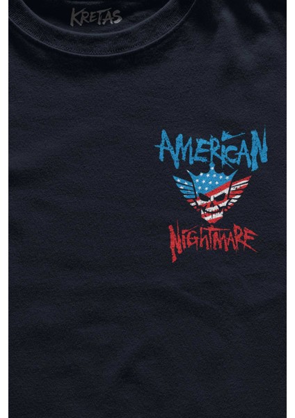 Unisex Lacivert T-Shirt Nightmare Family Cody Rhodes Wwe Amerikan Güreşi Gym Ön Baskılı Tişört fiyatları