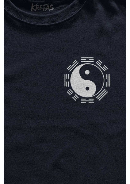 Lacivert Tişört Siyah ve Beyaz Ying Yang Pokemon Minimal Baskılı Unisex T-Shirt fiyatları