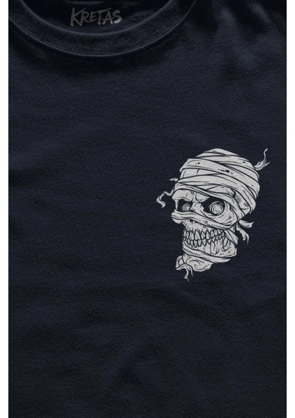 Skull Korsan Kuru Kafa Rock Zafer Işareti Metallica Minimal Ön Baskılı Tişört Unisex T-Shirt fiyatları
