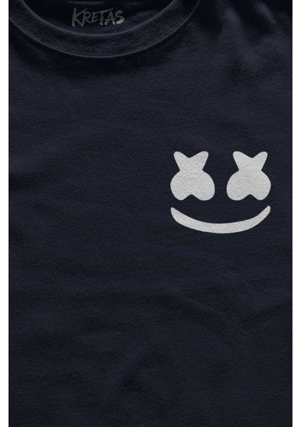 Lacivert Tişört Dj Marshmello Marsh Mello Fortnite Minimal Ön Baskılı Unisex T-Shirt fiyatları