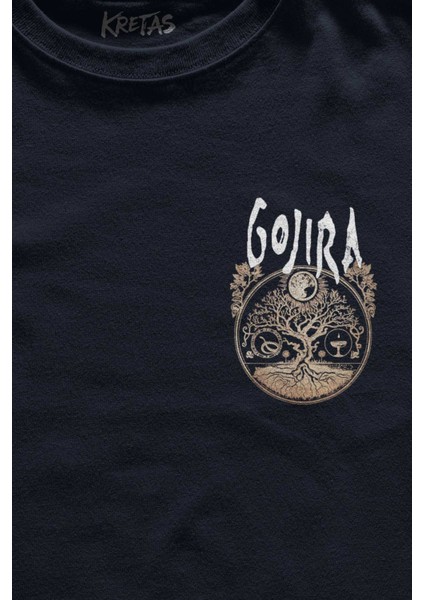 Unisex Lacivert T-Shirt Lacivert Gojira Metal Music Rock Müzik Minimal Ön Baskılı Tişört fiyatları