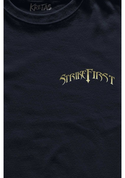 Lacivert T-Shirt Strike First Venom Rko Wwe Randy Orton Yılan Güreş Gym Fight Spor Baskılı Tişört fiyatları