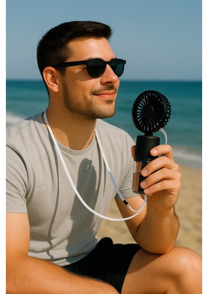 Su Buharlı El Fanı – Boyun Askılı, 4 Hız Kademeli Şarjlı Mini Vantilatör modelleri