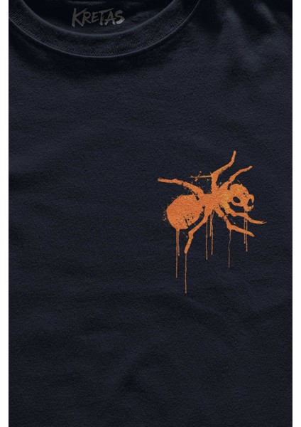 Unisex Lacivert T-Shirt The Prodigy Electronic Dance Music Flint Karınca Minimal Baskılı Tişört fiyatları