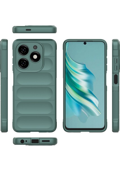 Tecno Spark 20 Uyumlu Kılıf Etnik Optimum Mat Kamera Korumalı Silikon Yeşil fiyatları