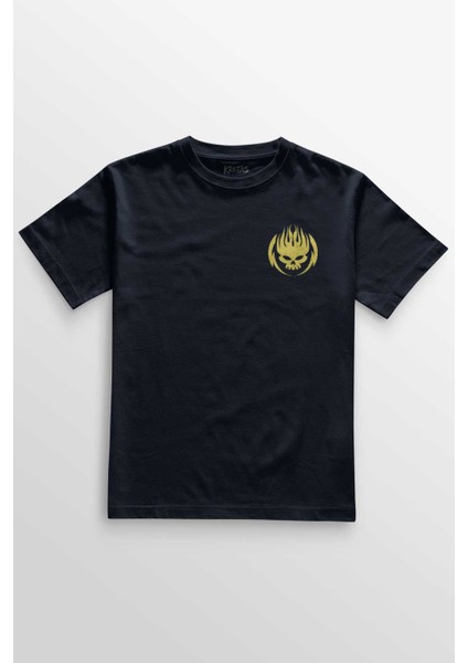 Unisex Lacivert T-Shirt Lacivert The Offspring Rock Punk Music Minimal Ön Baskılı Tişört