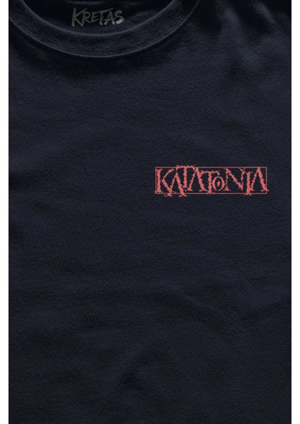 Unisex Lacivert T-Shirt Katatonia Doom Metal Music Minimal Ön Baskılı Tişört Lacivert Regular Fit fiyatları