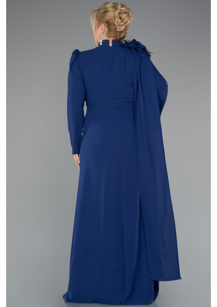 Dik Yaka Uzun Kol Büyük Beden Tesettür Abiye ABU4938 fiyatları