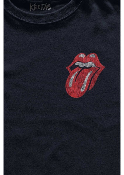Lacivert Tişört Rolling Stones Rock Retro 70S 80S Music Baskılı Unisex T-Shirt fiyatları