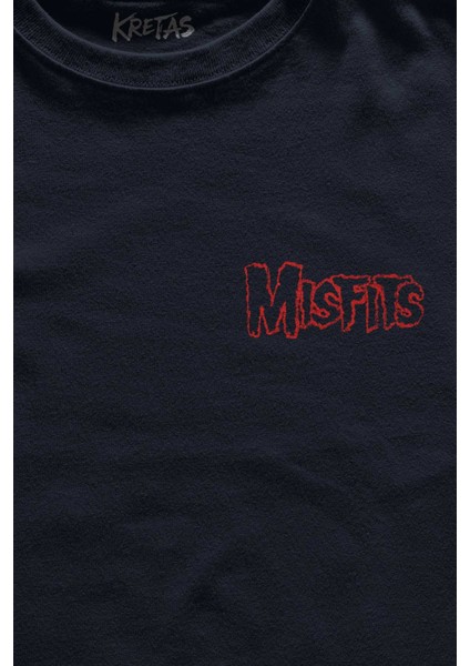 Unisex Lacivert T-Shirt The Misfits Legacy Of Brutality Punk Rock Music Minimal Ön Baskılı Tişört fiyatları