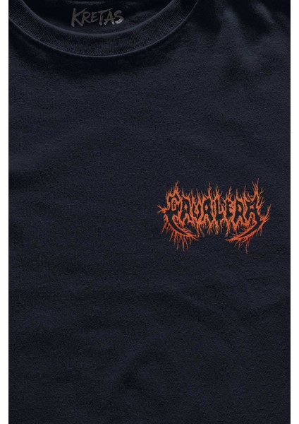 Unisex Lacivert T-Shirt Cavalera Metal Music Guitar Drum Rock Sepultura Minimal Ön Baskılı Tişört fiyatları