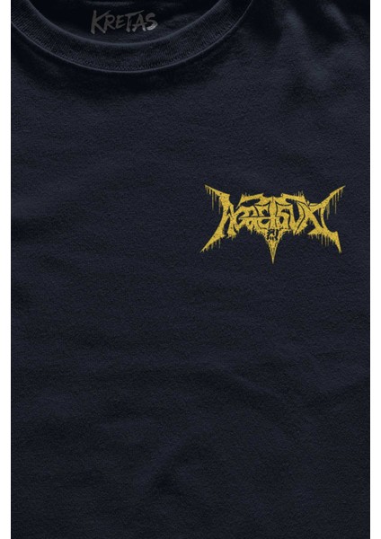 Unisex Lacivert T-Shirt Agresif Retsuko Japon Anime Manga Metal Gothic Minimal Ön Baskılı Tişört fiyatları