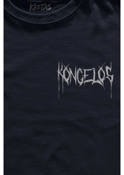 Lacivert Tişört Kongelos Kralsız Taç Gothic Urban Baskılı Unisex T-Shirt fiyatları