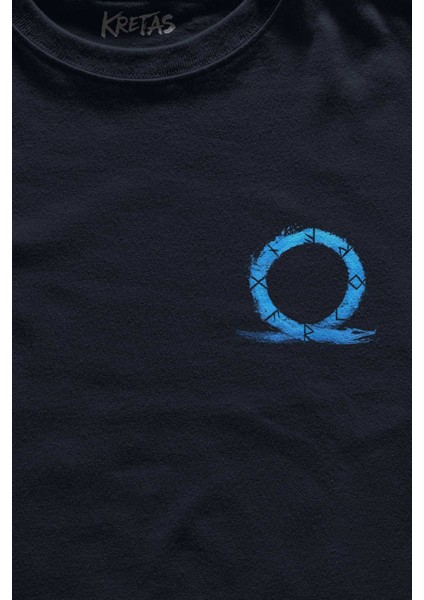 Unisex Lacivert T-Shirt God Of War Ragnarok Oyun Gamer Minimal Ön Baskılı Tişört fiyatları