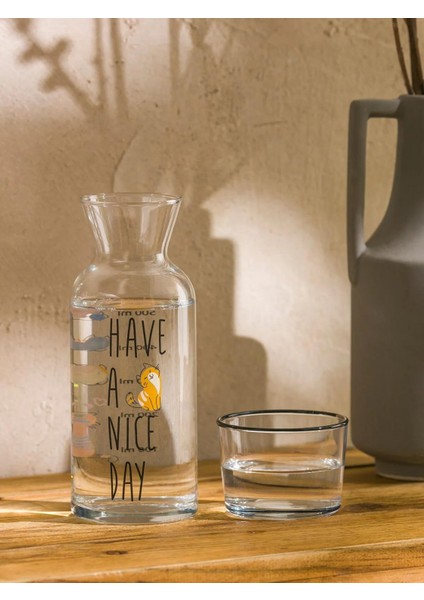 Lcw Accessorıes Kedi Baskılı Cam Sürahi 700 ml (W5)