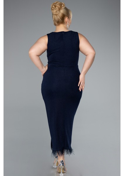 Kolsuz Yırtmaçlı Midi Büyük Beden Abiye ABK2338 fiyatları