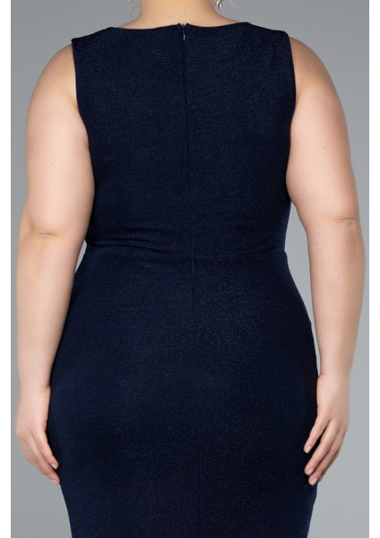 Kolsuz Yırtmaçlı Midi Büyük Beden Abiye ABK2338 fırsatları