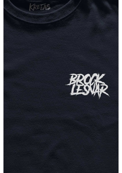 Unisex Lacivert T-Shirt Brock Lesnar Wwe Ufc Amerikan Güreşi Spor Gym Minimal Ön Baskılı Tişört fiyatları