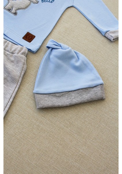 Yumuşak Pamuklu Dino Nakışlı Bebek Sweat Takımı fiyatları