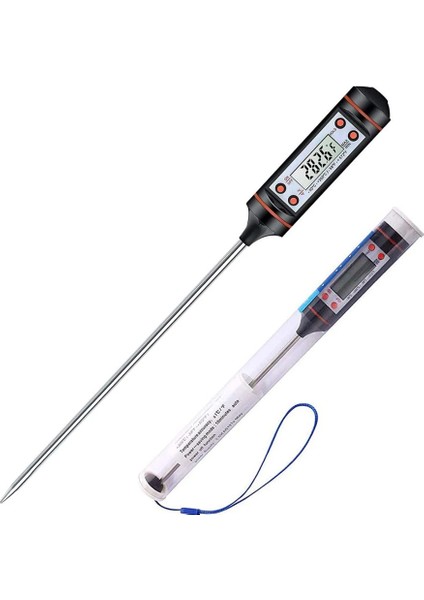 PİL HEDİYELİ Yemek Bebek Maması Yoğurt Mayalama Süt Et Izgara Gıda Digital Termometresi