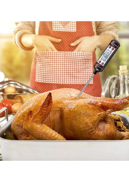 PİL HEDİYELİ Yemek Bebek Maması Yoğurt Mayalama Süt Et Izgara Gıda Digital Termometresi modelleri