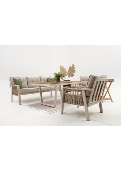 Arte Alüminyum Bahçe Oturma Grubu (3+1+1+M) modelleri